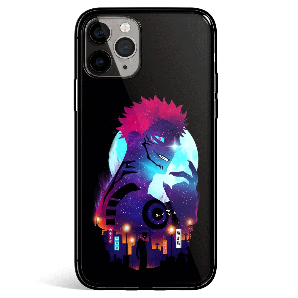 Jujutsu Kaisen Landscape Tempered Glass Soft Silicone iPhone Case