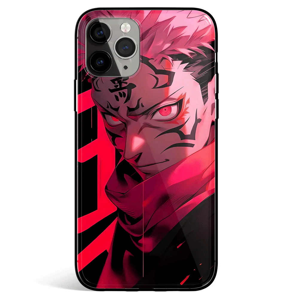 Jujutsu Kaisen Itadori Yuji Eyes Tempered Glass Soft Silicone iPhone Case
