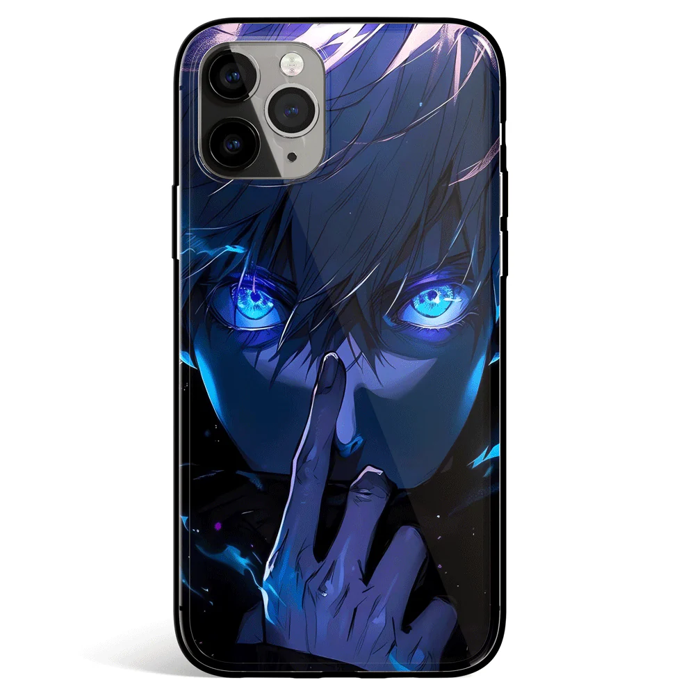Jujutsu Kaisen Gojo Fanart Tempered Glass Soft Silicone iPhone Case