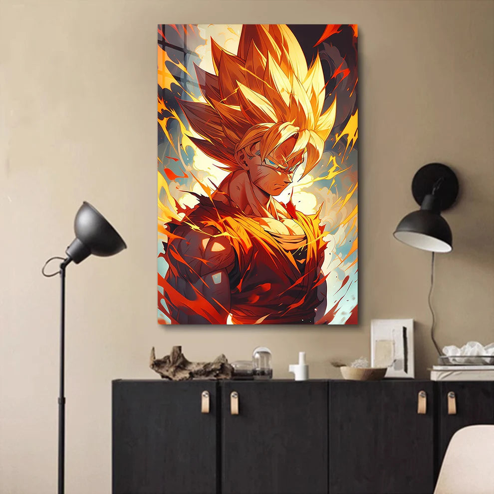 "Saiyan Spirit: Son Goku Metal Print Poster"