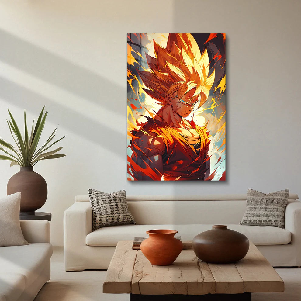 "Saiyan Spirit: Son Goku Metal Print Poster"