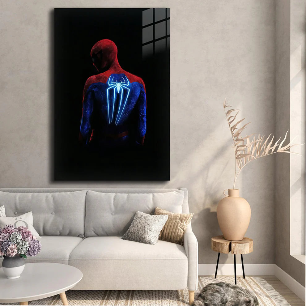 Spider-Man: Shadow Glow Edition – Neon Back Emblem Metal Print
