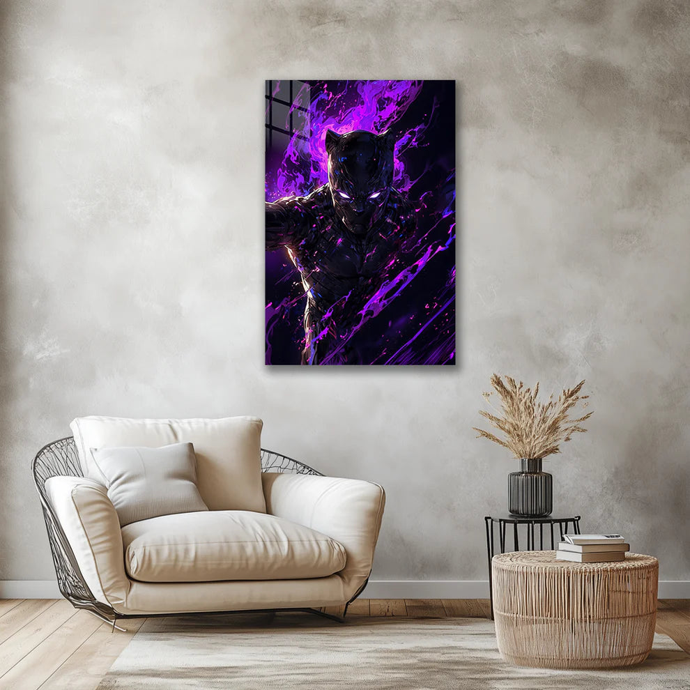 Shadow Strike – Black Panther Vibranium Fury Metal Wall Art