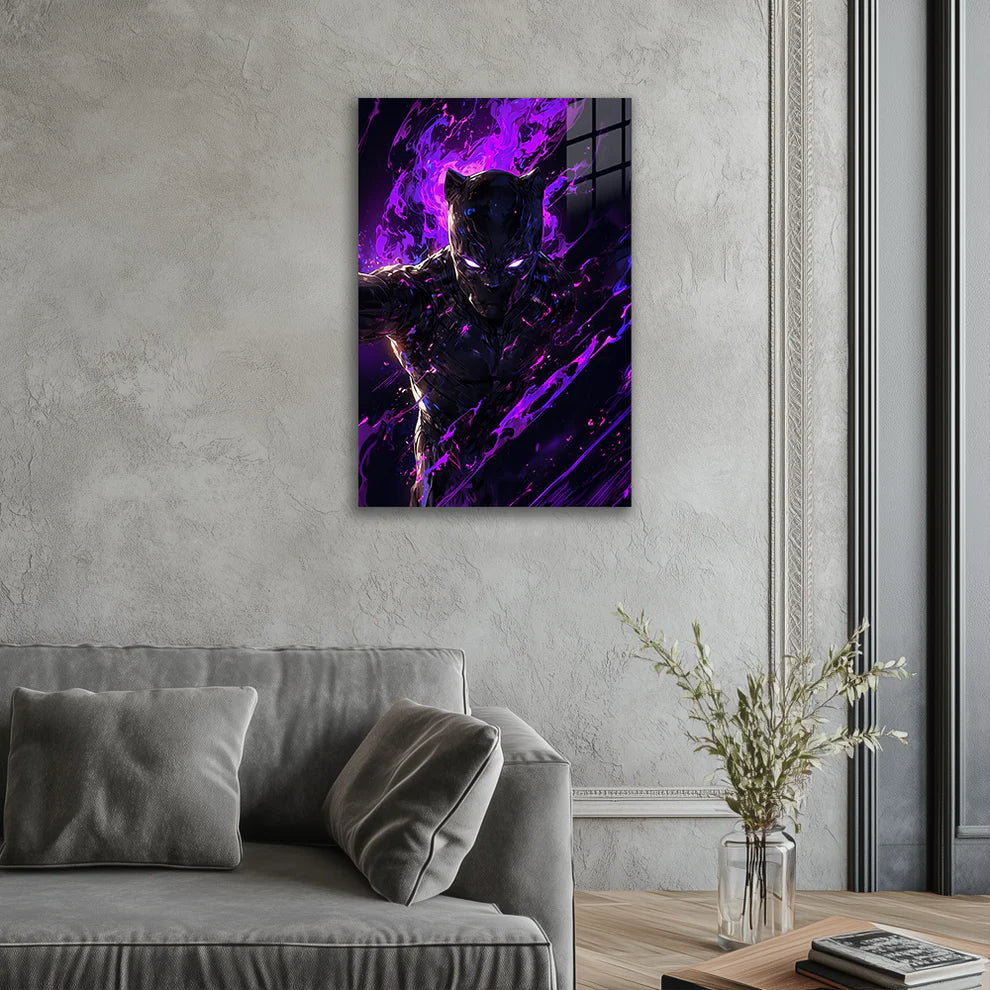 Shadow Strike – Black Panther Vibranium Fury Metal Wall Art