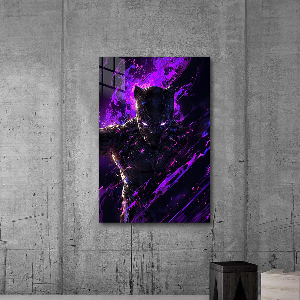 Shadow Strike – Black Panther Vibranium Fury Metal Wall Art