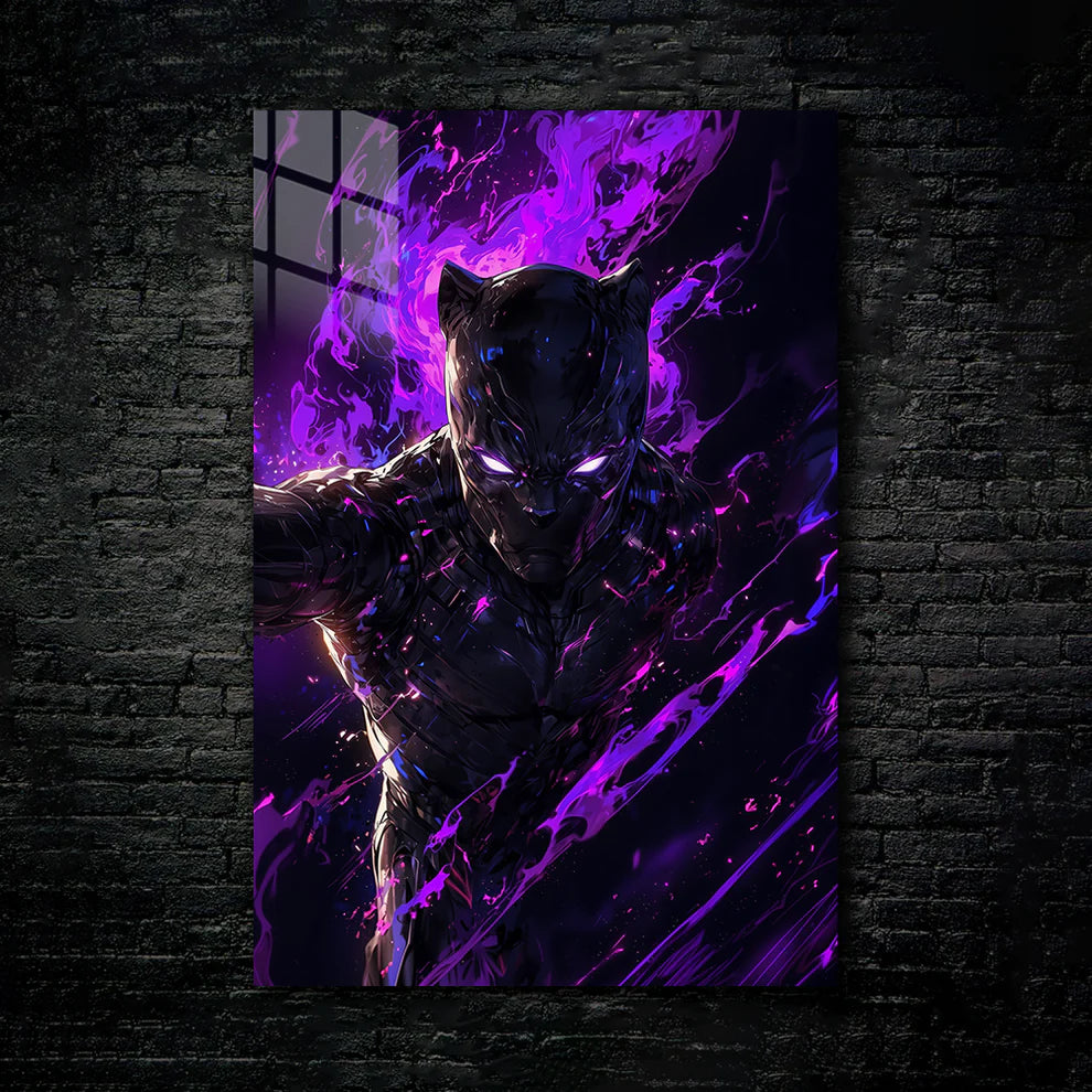 Shadow Strike – Black Panther Vibranium Fury Metal Wall Art