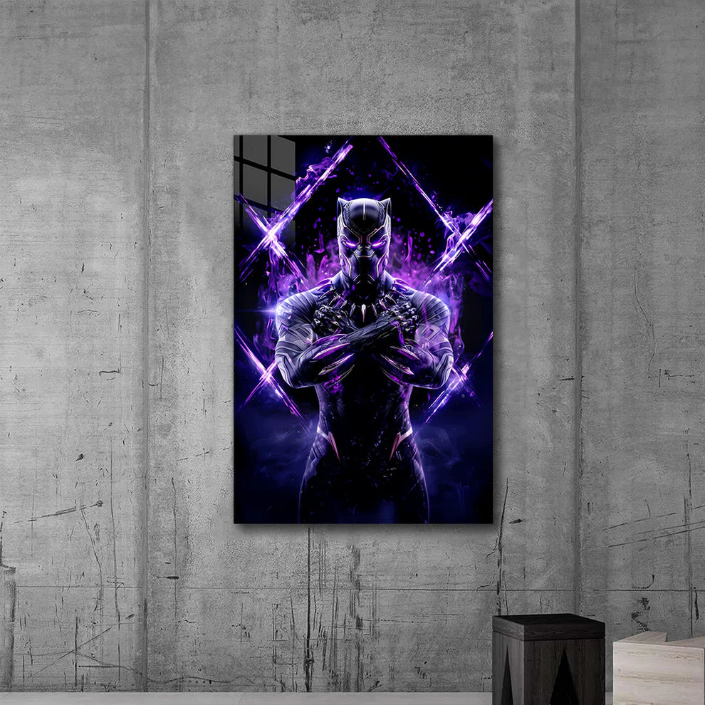 Wakanda Power – Black Panther Vibranium Energy Metal Poster