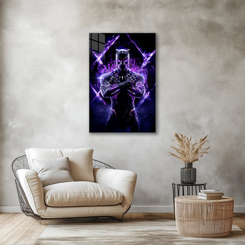 Wakanda Power – Black Panther Vibranium Energy Metal Poster