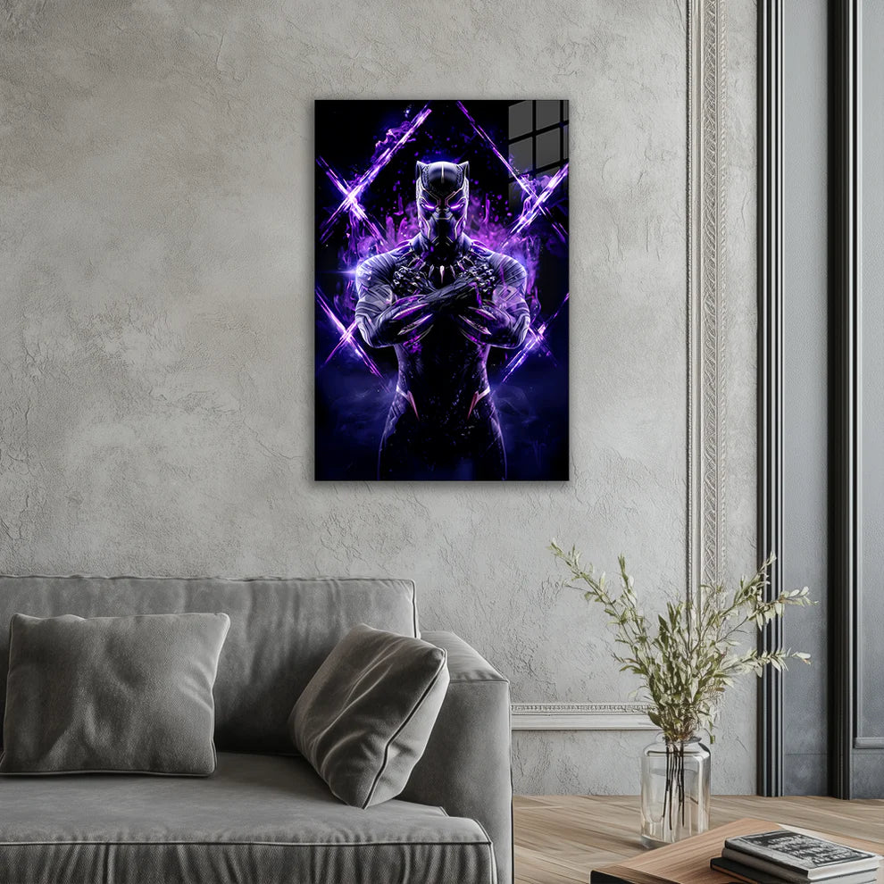 Wakanda Power – Black Panther Vibranium Energy Metal Poster