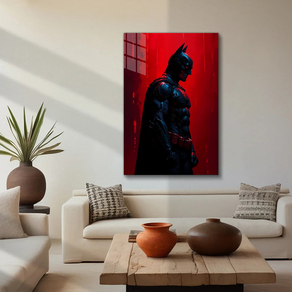 "Batman at Dusk – The Dark Knight Rises Over Gotham"