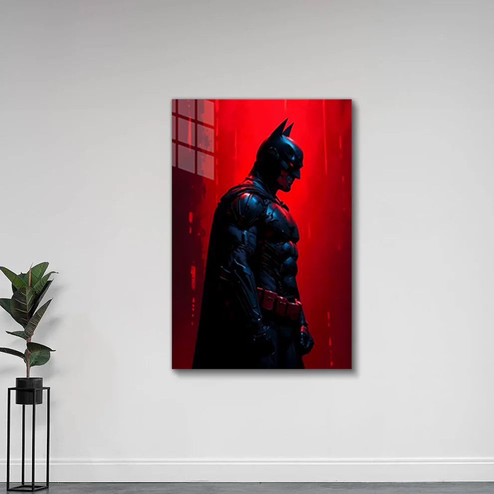 "Batman at Dusk – The Dark Knight Rises Over Gotham"