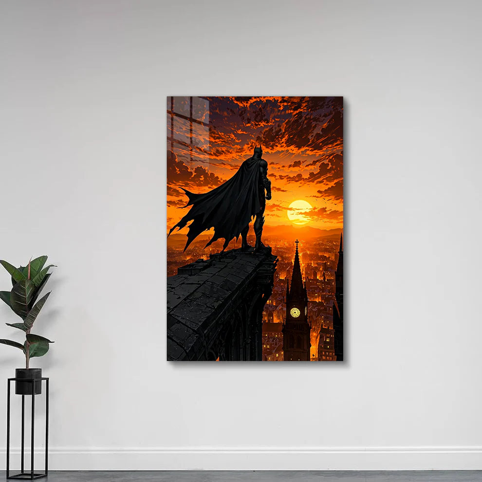 Batman: Guardian of Gotham Sunset – Premium Metal Print Poster