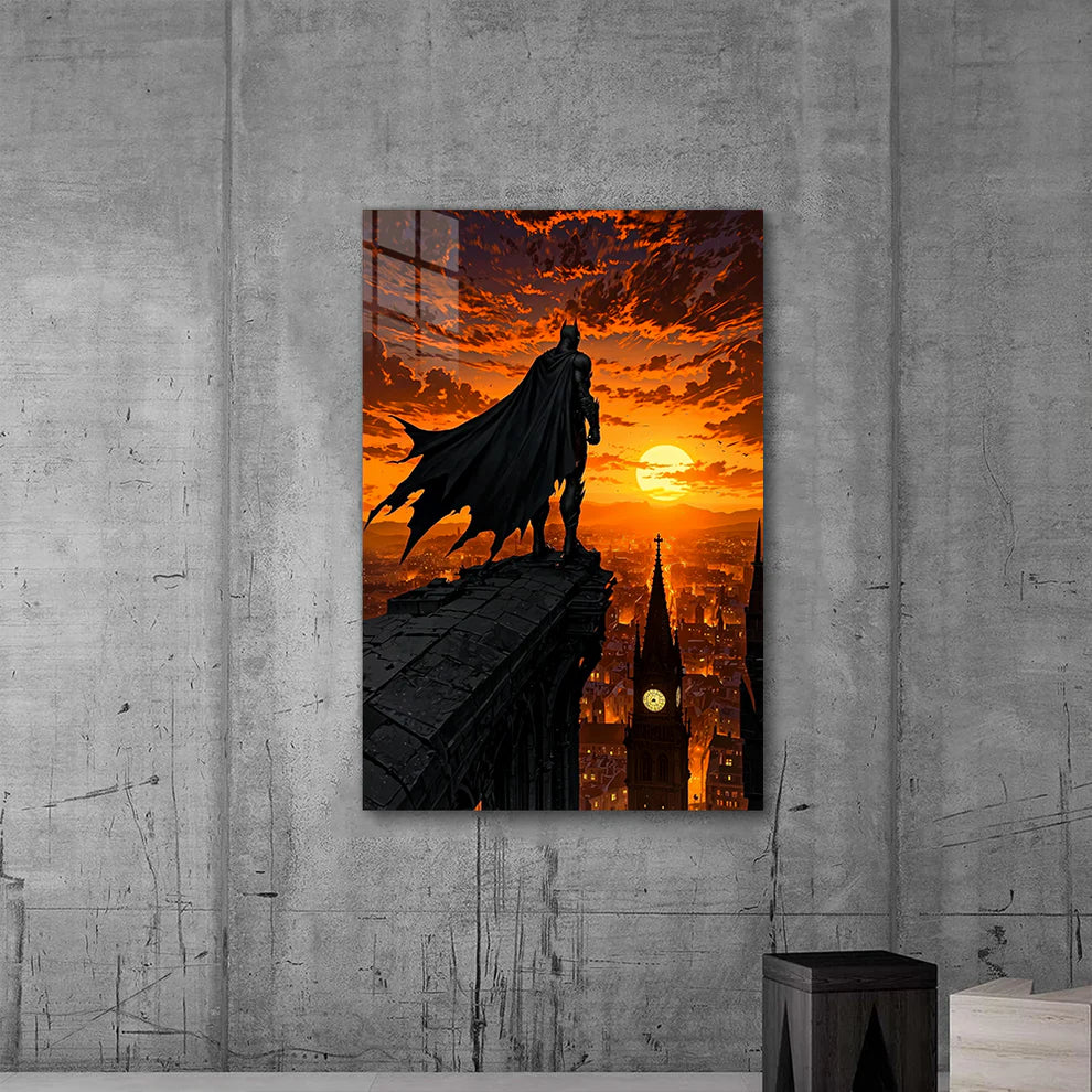Batman: Guardian of Gotham Sunset – Premium Metal Print Poster