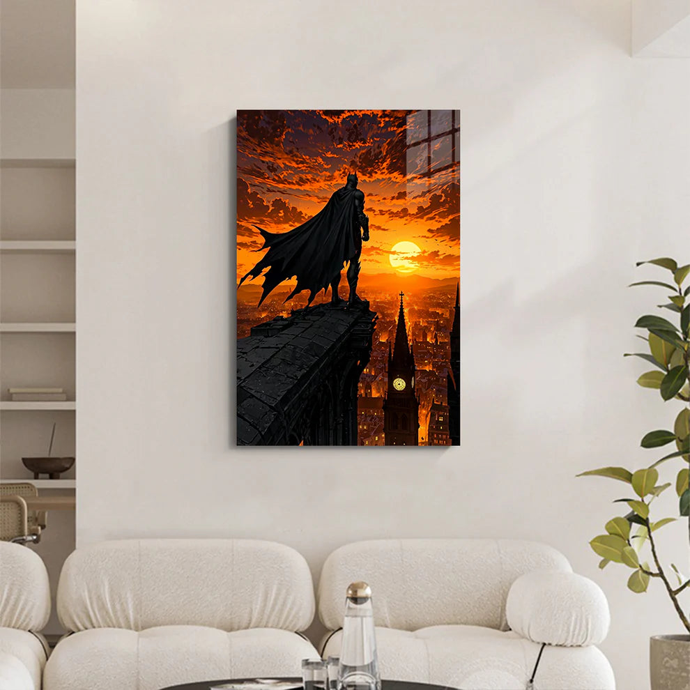 Batman: Guardian of Gotham Sunset – Premium Metal Print Poster