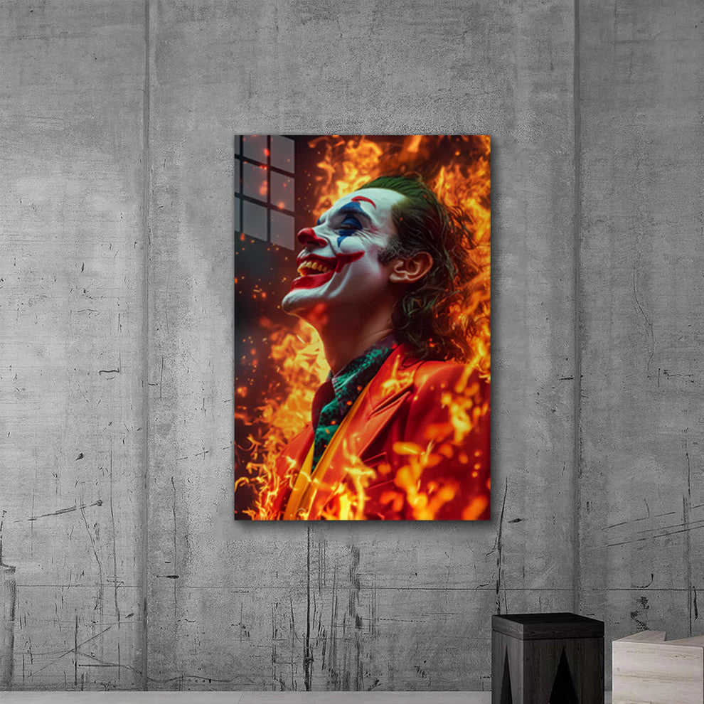 Joker: Chaos in Color – Premium Metal Print Poster