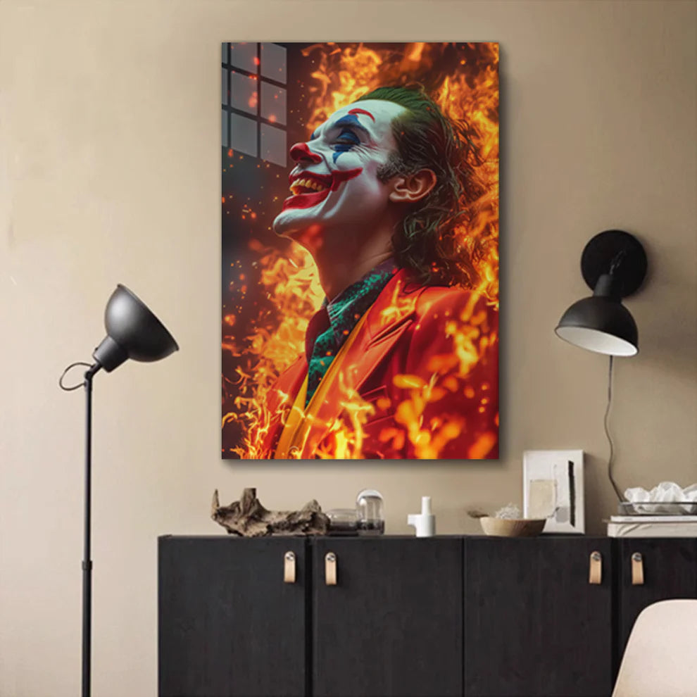 Joker: Chaos in Color – Premium Metal Print Poster