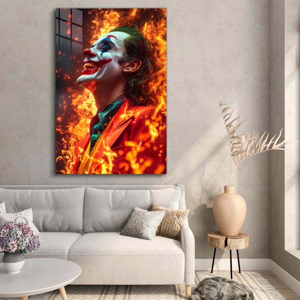 Joker: Chaos in Color – Premium Metal Print Poster