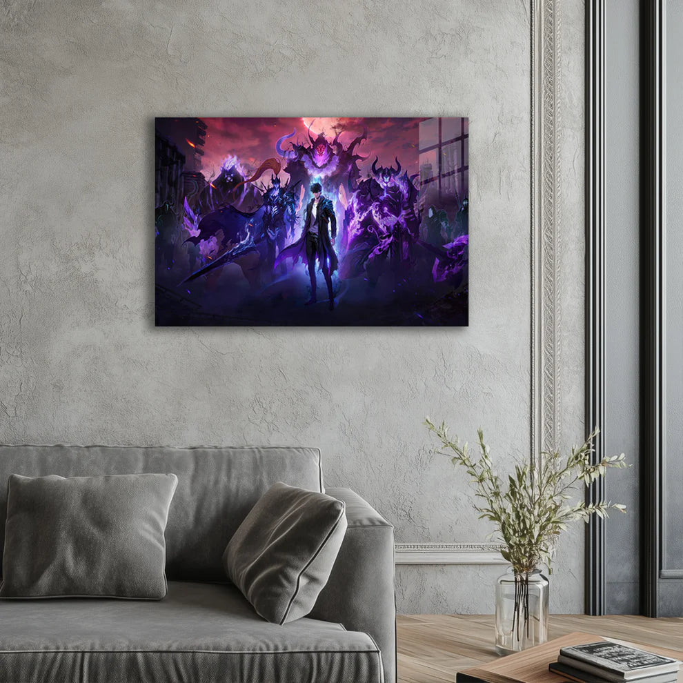 Solo Leveling: Shadow Monarch Ascend – Premium Metal Print Poster