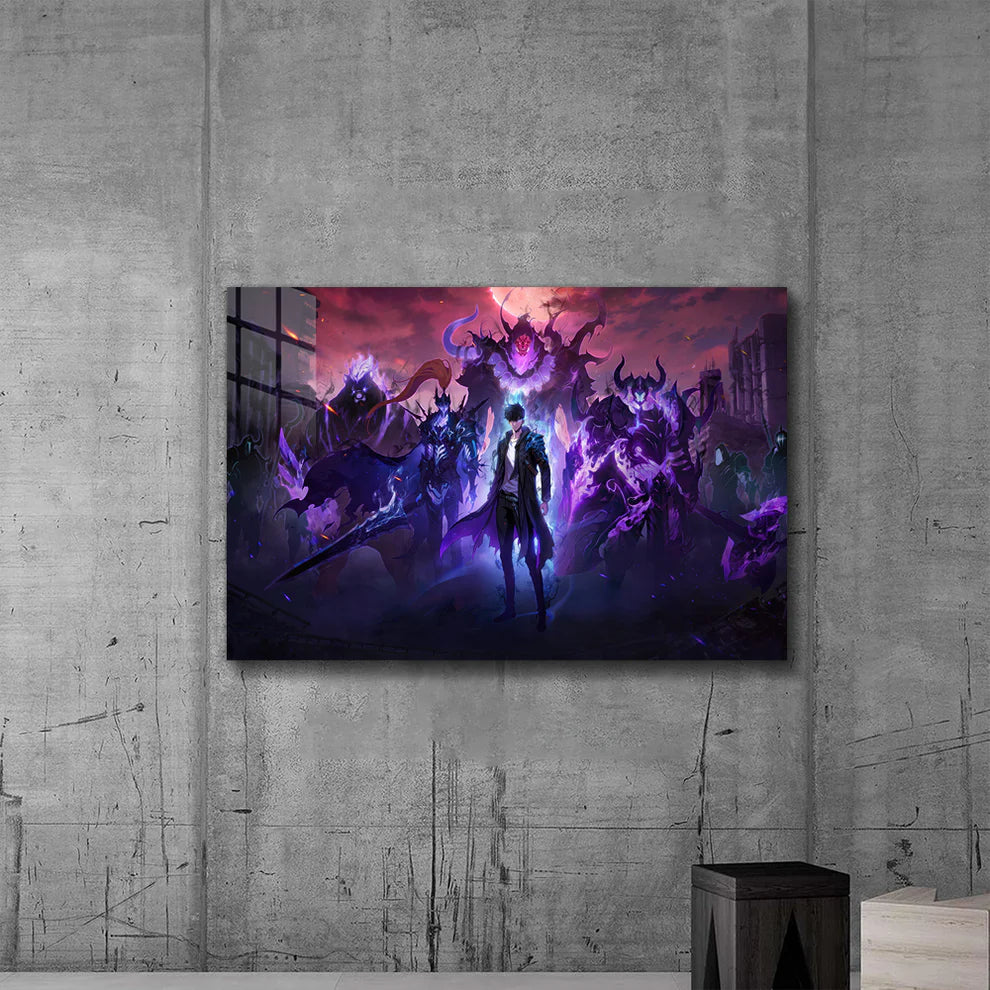 Solo Leveling: Shadow Monarch Ascend – Premium Metal Print Poster