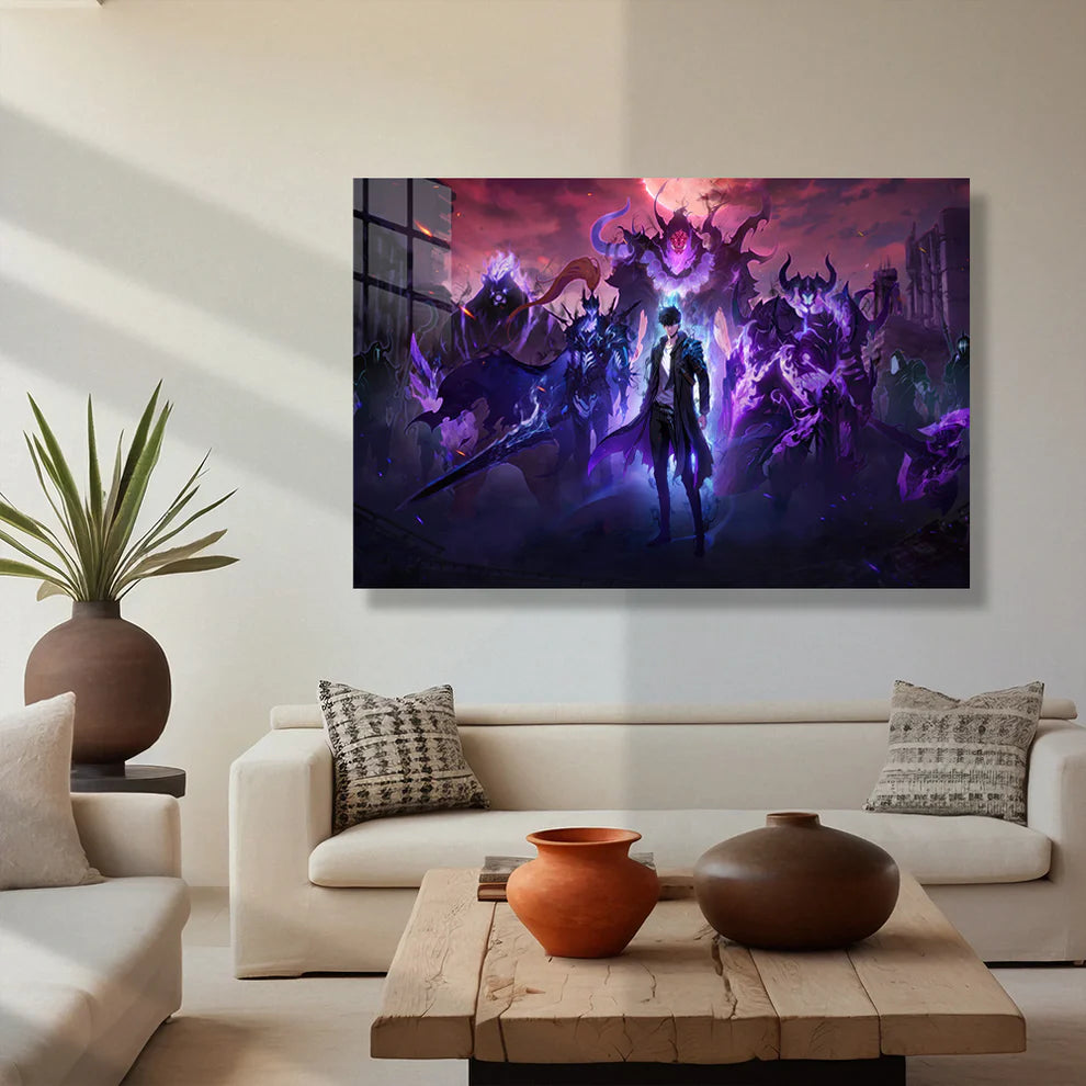 Solo Leveling: Shadow Monarch Ascend – Premium Metal Print Poster
