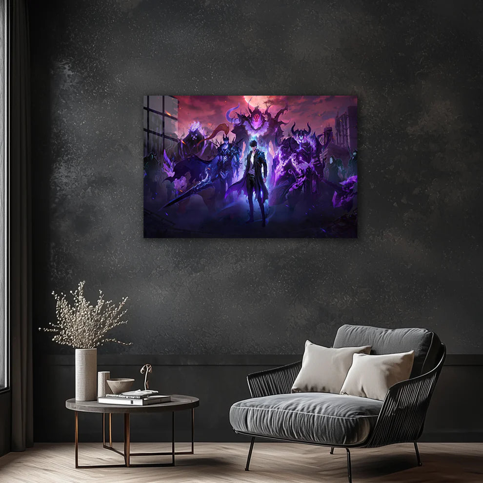 Solo Leveling: Shadow Monarch Ascend – Premium Metal Print Poster