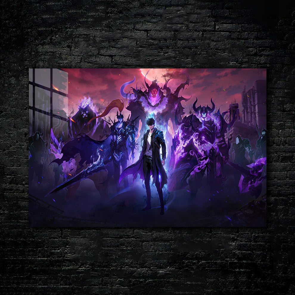 Solo Leveling: Shadow Monarch Ascend – Premium Metal Print Poster