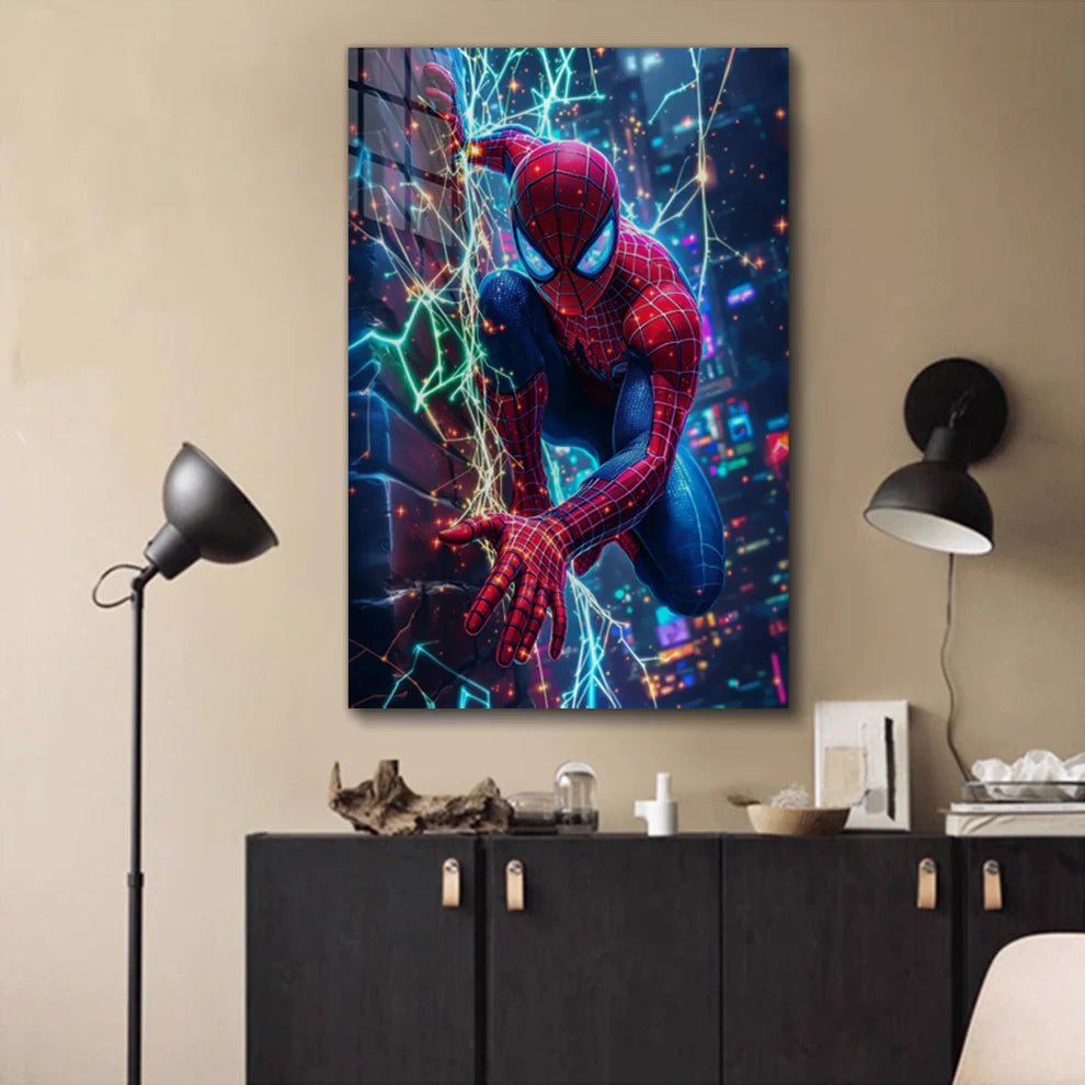 Spider-Man: Neon Vigil – Limited Edition Metal Print Poster