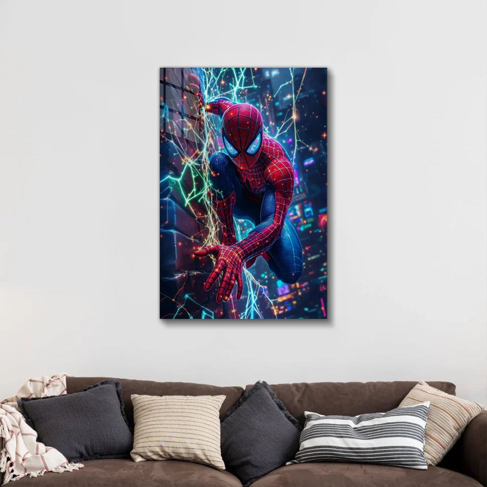 Spider-Man: Neon Vigil – Limited Edition Metal Print Poster