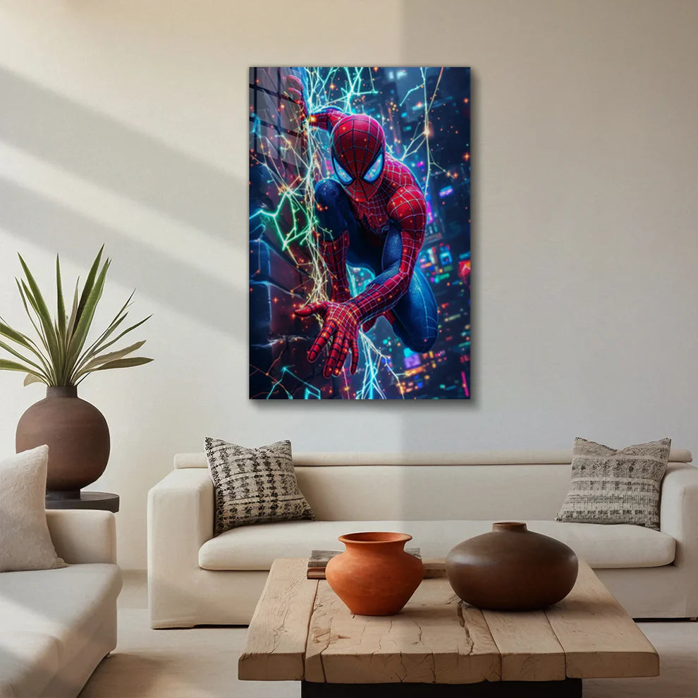 Spider-Man: Neon Vigil – Limited Edition Metal Print Poster