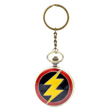 Super Hero Flash Pocket Watch Keychain