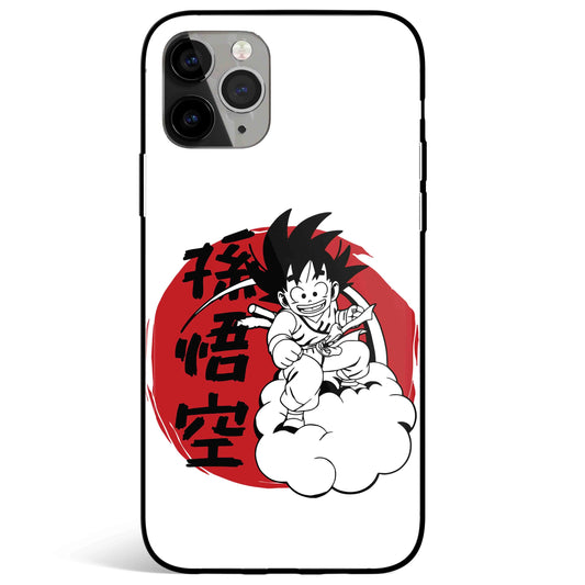 Dragon Ball Goku Tempered Glass Soft Silicone iPhone Case