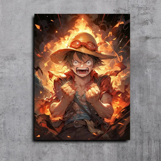 Luffy One Piece - Happy Fire