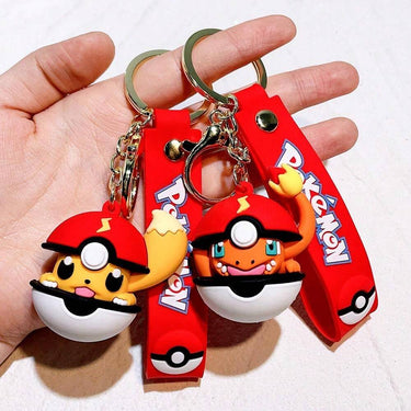 Pokémon with Pokeball Set 3D Keychain (12 Pcs Packet)