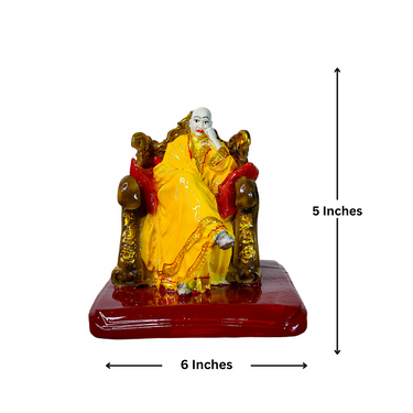 Guruji Swaroop Murti Resin Handmade sculpture Idol ( Yellow )