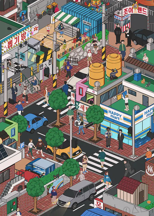 Hidden Players of Seoul – Squid Game Metal Poster
