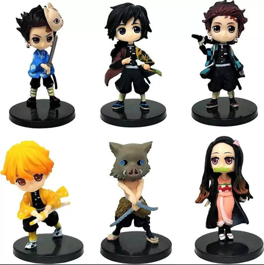 Demon Slayer 6pcs Set 6cm Action Figure