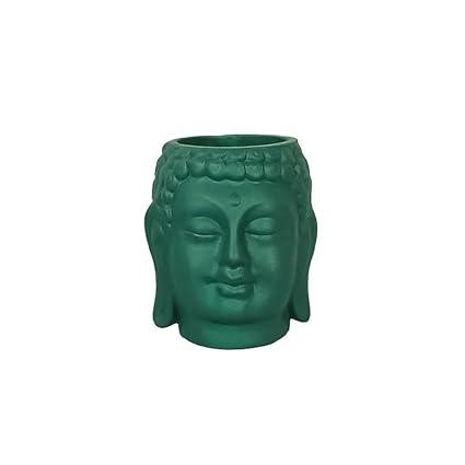 Small Buddha 3.5" Ceramic Pots for Indoor Plants, Planters, Flower, Pots, gamla,Outdoor,Balcony,Home,Round,Garden, Office Decor,Succulent (H - 9 X D - 8.5 cm)