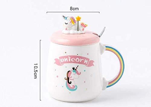 Unicorn Coffee Mug with Lid & Spoon (400 ml)