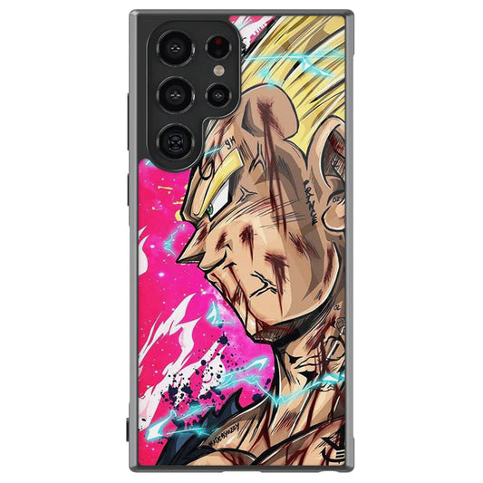 Fanart Stylish Vegeta Tempered Glass Tough Samsung Case