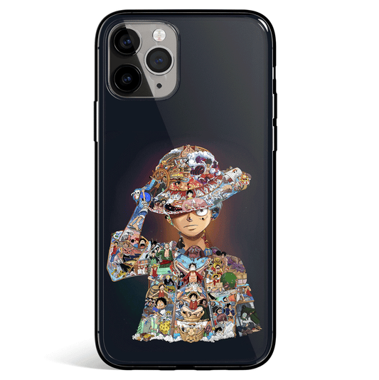 One Piece Whole Life of Luffy iPhone Tempered Glass Soft Silicone Phone Case