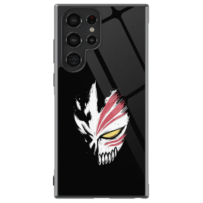 Bleach Ichigo Mask White Tempered Glass Tough Samsung Phone Case