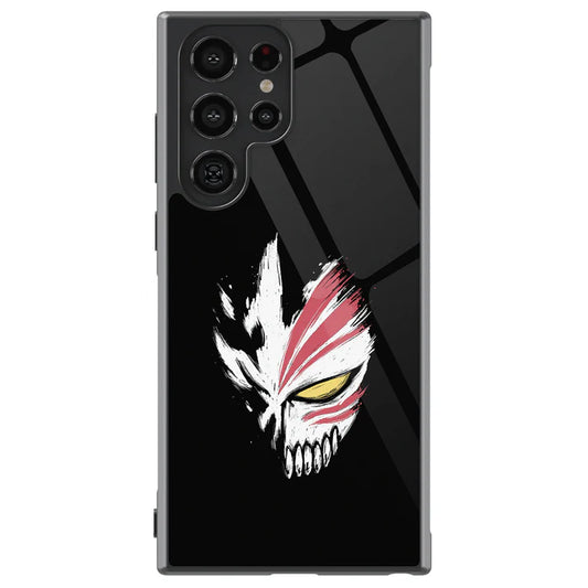 Bleach Ichigo Mask White Tempered Glass Tough Samsung Phone Case