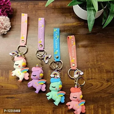 Unicorn 4 Design Set 3D Keychain (12 Pieces in Packet)