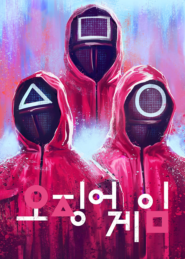 Pink Soldiers – Squid Game Metal Poster