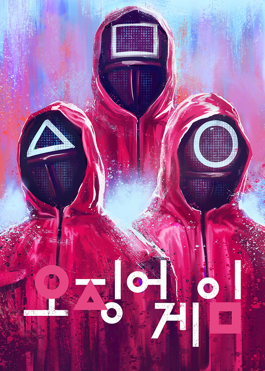 Pink Soldiers – Squid Game Metal Poster
