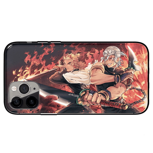 Demon Slayer Kyojuro Rengoku one Tempered Glass Soft Silicone iPhone Case