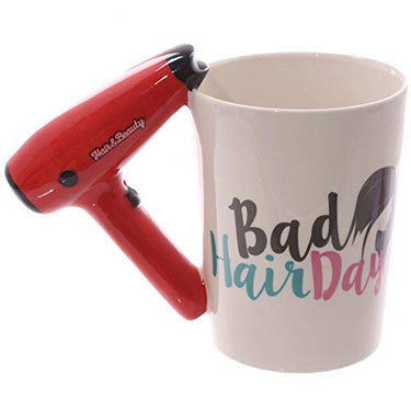 Beauty Series Coffee and Tea Ceramic Mug (Red, Hair Dryer)