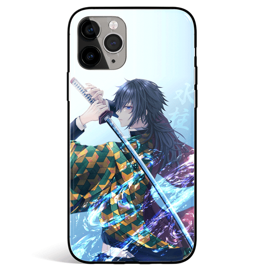 Demon Slayer Giyu Tomioka 3 Tempered Glass Soft Silicone iPhone Case