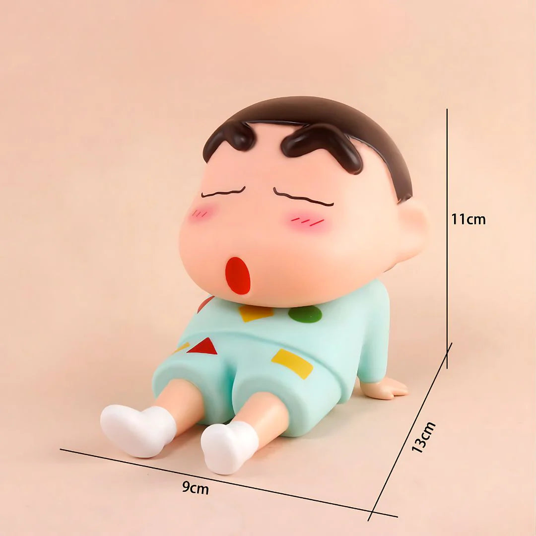 Sleepy ShinChan Mobile Holder | Sitting Figure Mobile Stand Set of 2