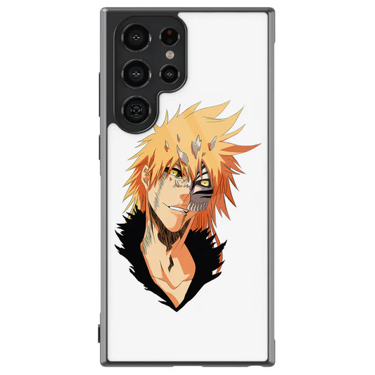 Bleach Hollowfied Ichigo head portrait Tempered Glass Tough Samsung Phone Case